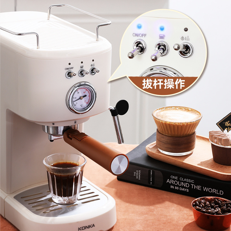 Italian semi-automatic coffee extraction household capsule espresso coffee machine retro electric drip coffee makers