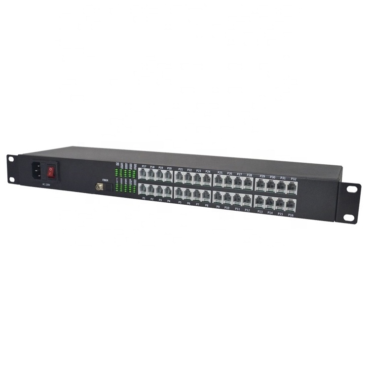 32 Port RJ11 FXS/FXO Multiplexer to Fibre Extender 32 Channel PCM Telephone Fiber Optic Converter