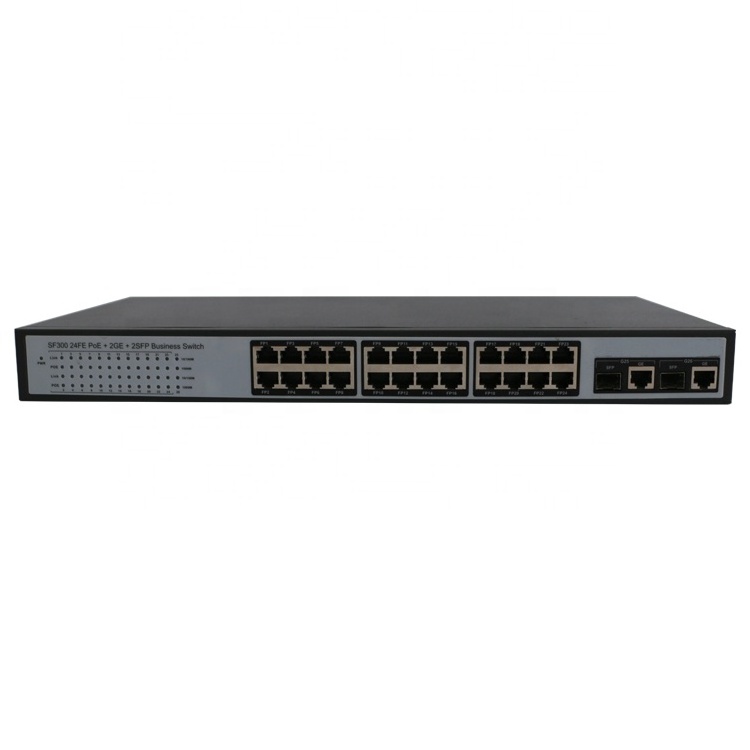 1U Rack 10/100m 24 Port POE Switch used for Dahua Hikvision CCTV POE Camera