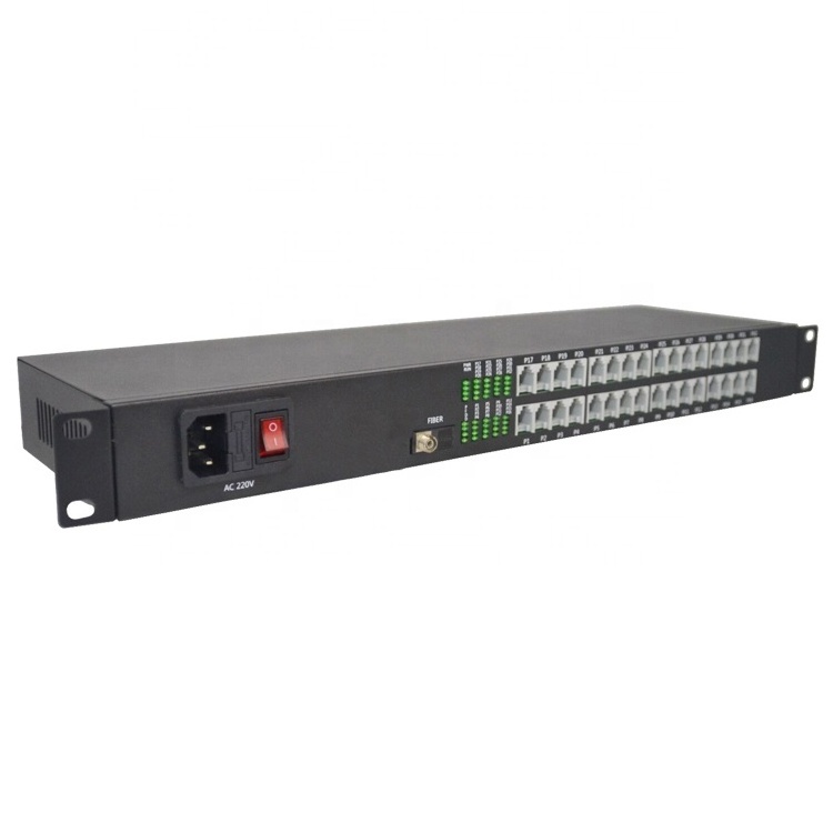 32 Port RJ11 FXS/FXO Multiplexer to Fibre Extender 32 Channel PCM Telephone Fiber Optic Converter