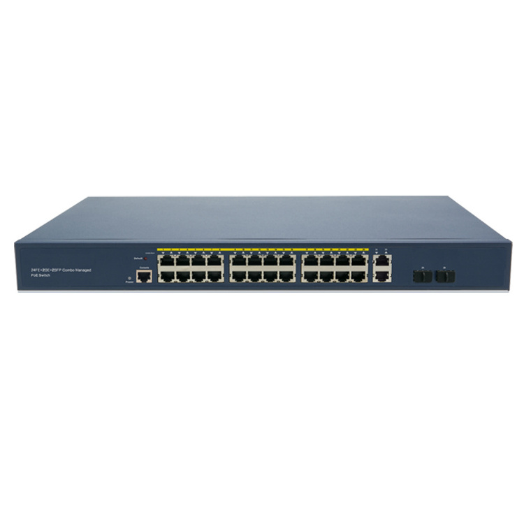 Layer 2 Management 24 Port Gigabit POE Switch With 2*1000M+2*1000M SFP(Combo) Uplink used for Hikvision Dahua IP Camera