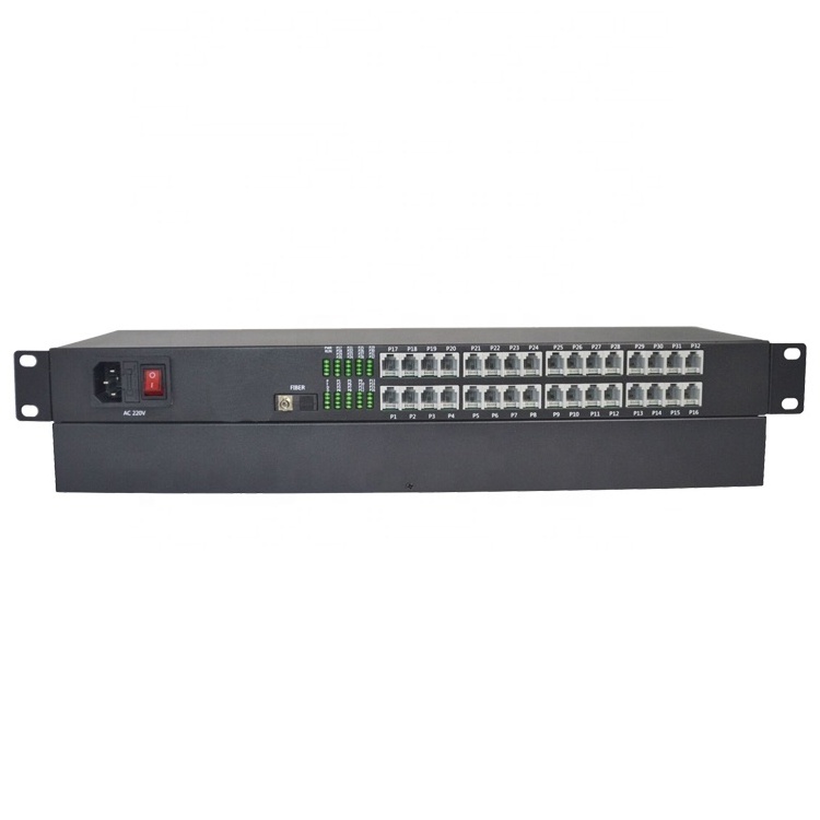 32 Port RJ11 FXS/FXO Multiplexer to Fibre Extender 32 Channel PCM Telephone Fiber Optic Converter