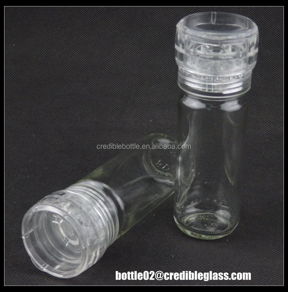 100ml cylindrical glass pepper grinder,salt and pepper shakers