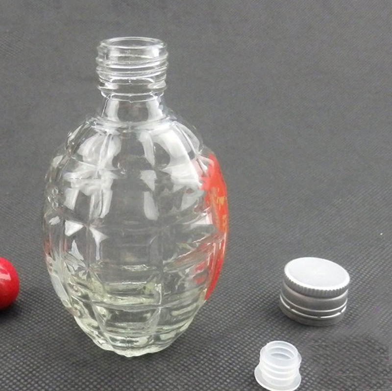 200ml grenade shaped glass bottle for wine