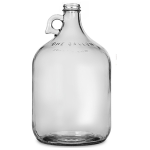 1 Gallon old-fashioned  Glass Jugs with Black Cap and Inner Plug for apple cider