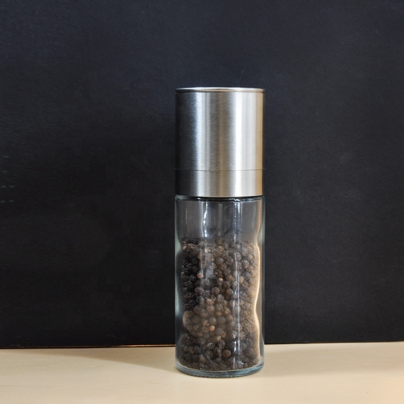 hot sale round manual salt and spice mills black pepper grinder for kitchen