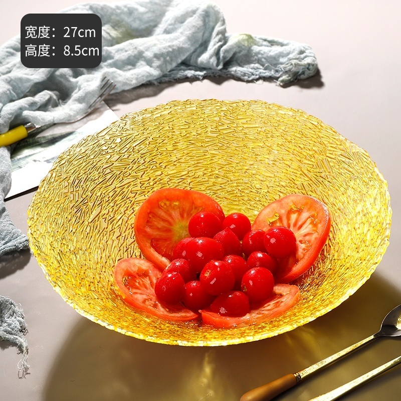 exquisite glass fruit salad bowl for sale colored glass plate