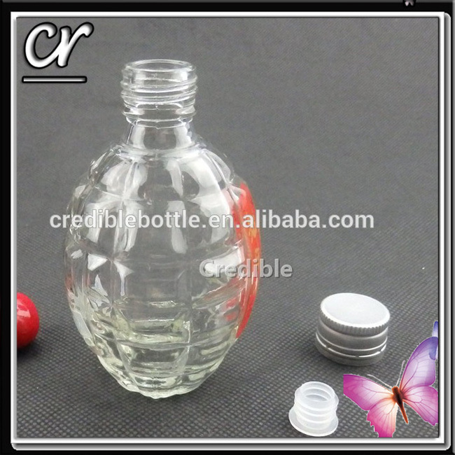 200ml grenade shaped glass bottle for wine