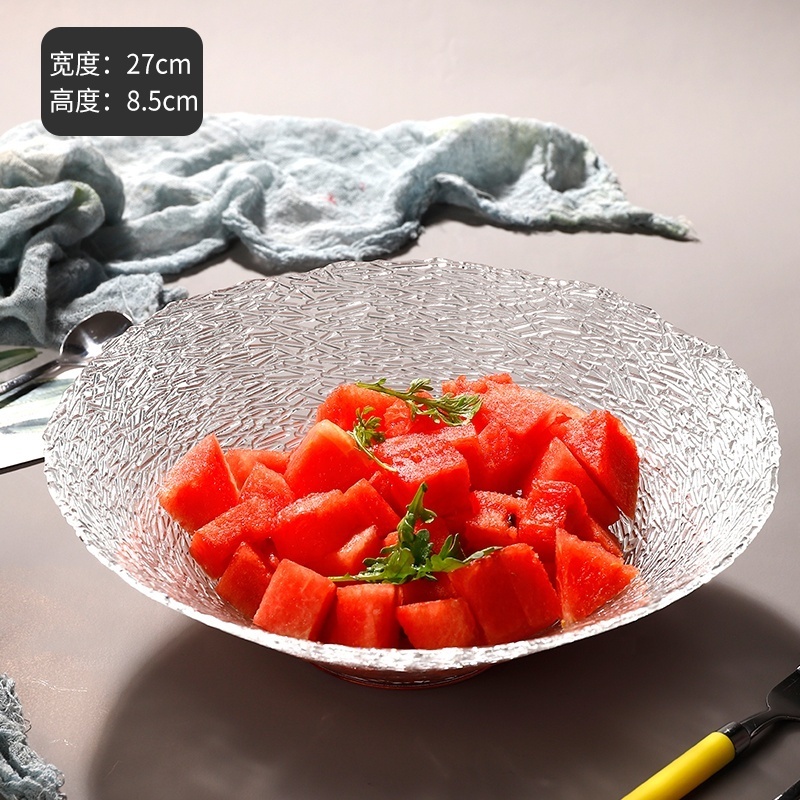 exquisite glass fruit salad bowl for sale colored glass plate