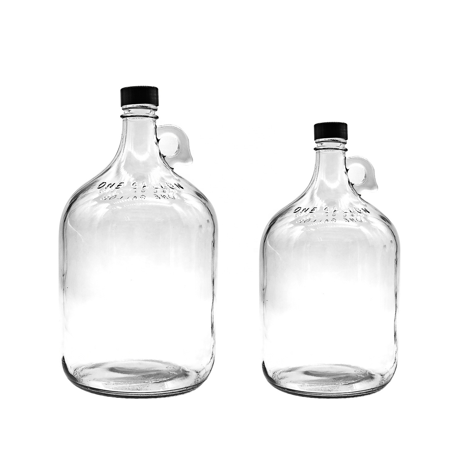 1 gallon clear glass jug with finger handle for ciders, juices, home brews, chemicals