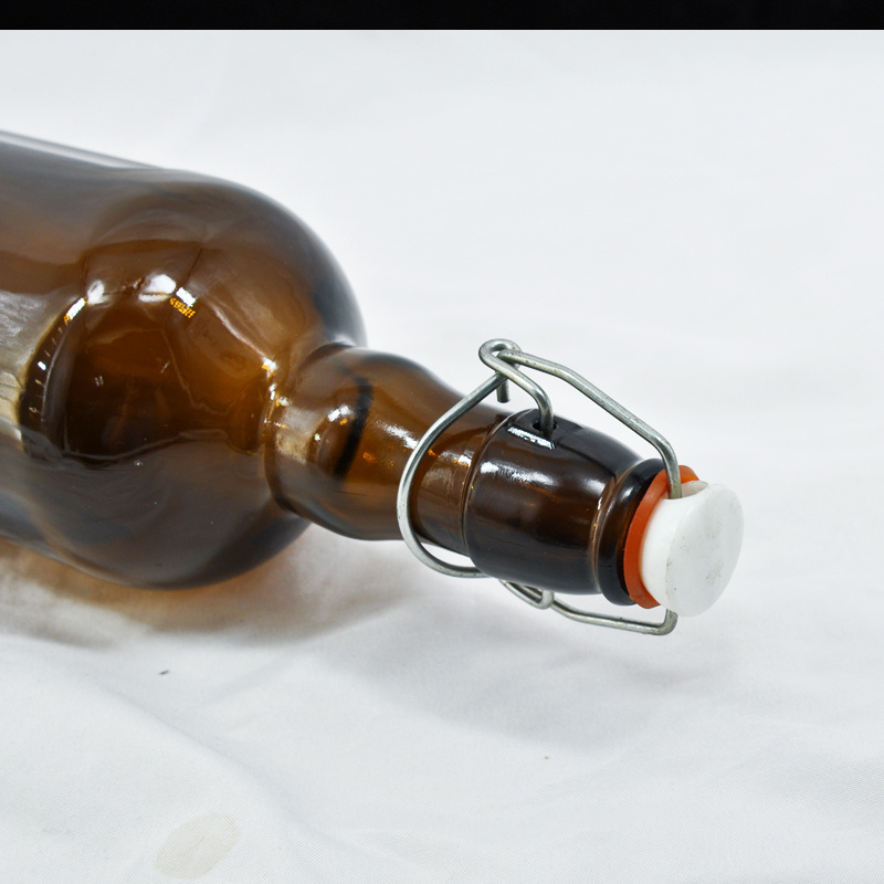 Wholesale 750 ml Swing Top Glass Bottles Empty Amber Glass Beer Bottles