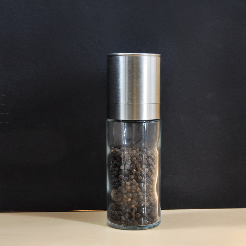 150ml Glass Bottle  Manual Salt and Pepper Grinder Kitchen Mill