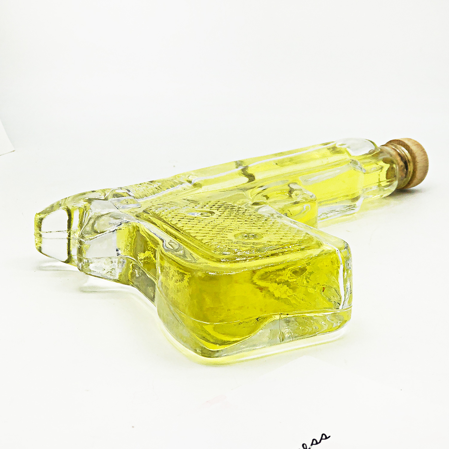 Gun Shaped Glass Bottles 150ml Unique Gun Shaped Empty Tequila Brandy Alcohol Vodka Whiskey Glass Bottle for Liquor Package Gift