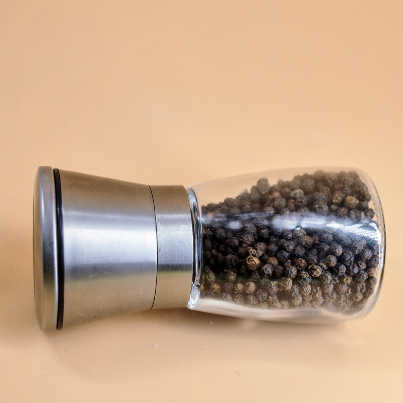 Manual Pepper Mill Glass Bottle Spice Shaker Seasoning Bottle Salt And Pepper Grinder For Kitchen Accessaries