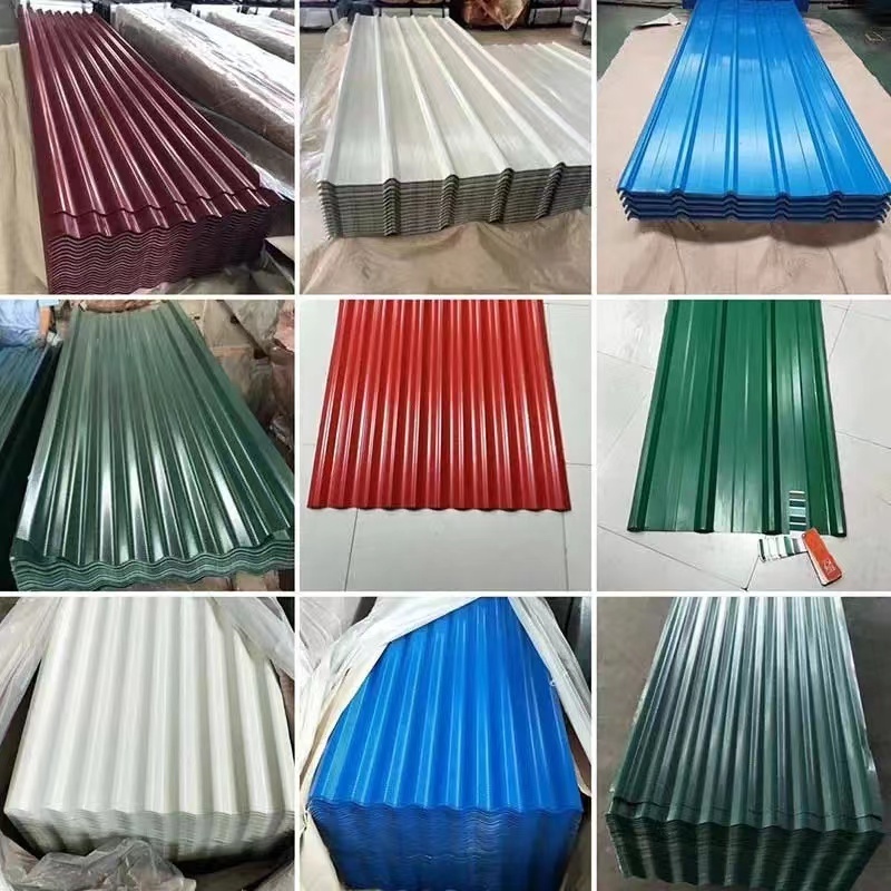 PPGL PPGI GI Corrugated Metal Roofing Sheet  12 14 16 18 20 22 24 26 28Gauge Galvanized Steel Sheet/Plate