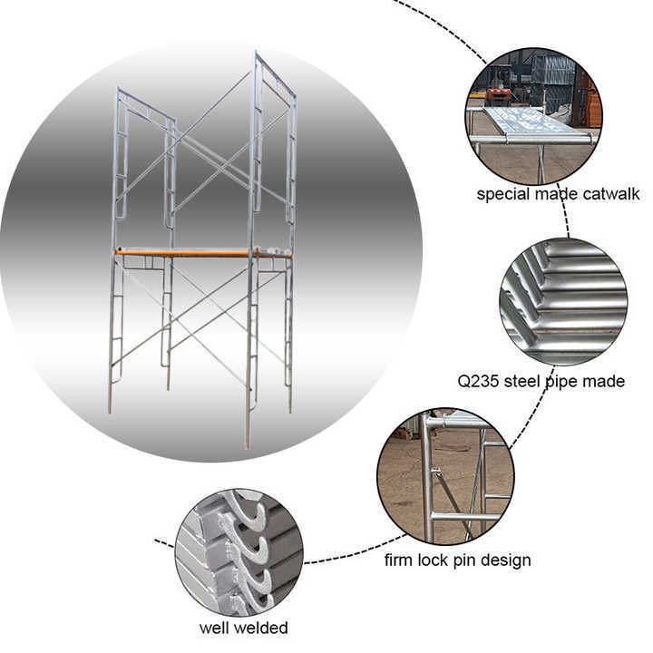 OEM Construction Frame Scaffold mason walk through steel H Frame Scaffolding For Construction