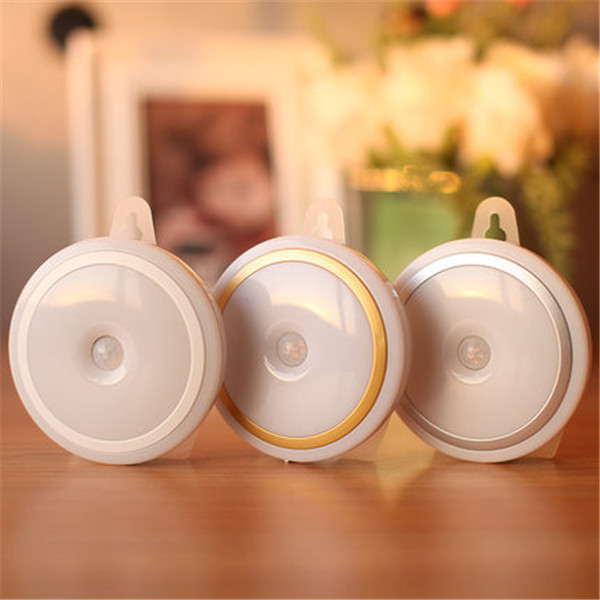 Smart Led Motion Sensor Night Light Lamp Battery Powered Wireless Led Security Indoor Night Light Motion Sensor Light