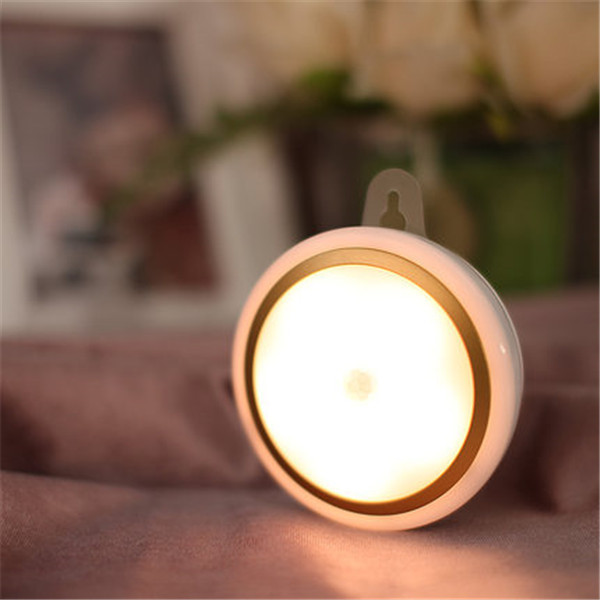 Smart Led Motion Sensor Night Light Lamp Battery Powered Wireless Led Security Indoor Night Light Motion Sensor Light