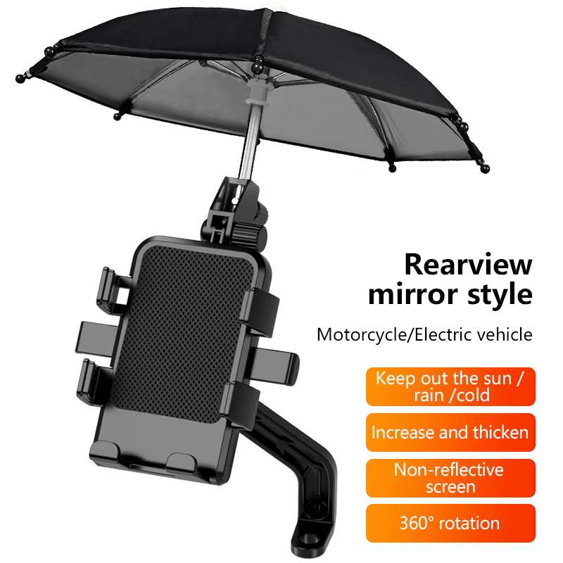 Hot Sales Black Bike Phone Holder Mobile Phone Holder Waterproof Phone Bike Holder With Umbrella