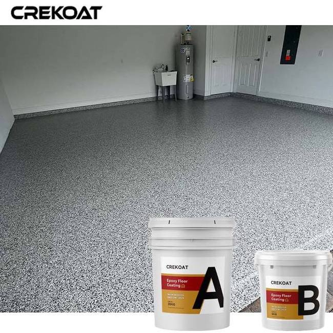 No Odor Easy Application Clear Top Coat Epoxy Flake Floor