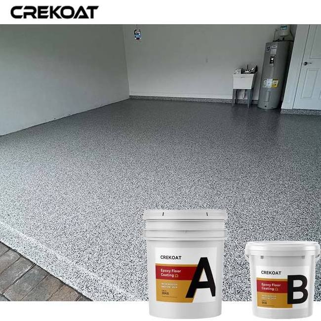 No Odor Easy Application Clear Top Coat Epoxy Flake Floor