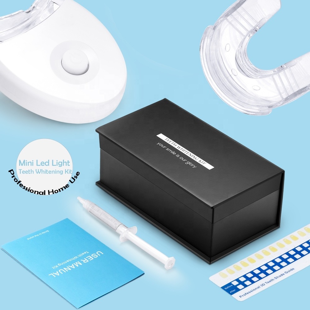 Wholesale  UV Teeth Whitening Kit  Led Light With Dental Bleaching Gel Syringe Home Use Teeth Whitening Kits Private Label