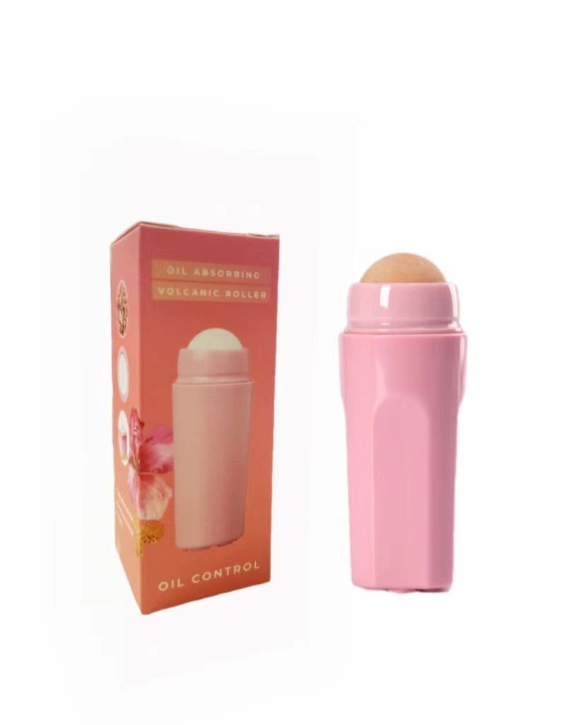 2023Home Beauty Skin Care  tools  Portable Mini Oil-absorbing roller Volcanic stone Face Roller  Oil-control Face oil pill