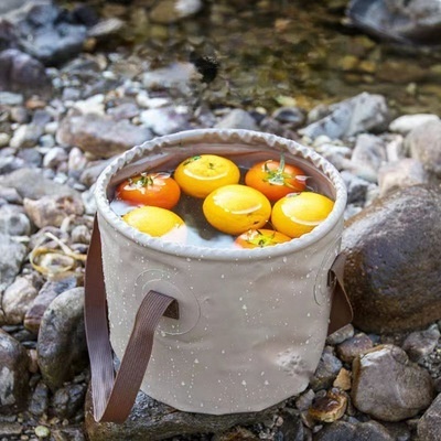 Factory Cheap 10L 20L Outdoor Portable Folding Bucket Travel Camping Storage Bag Fishing Bucket Round Ice Bucket With Handle