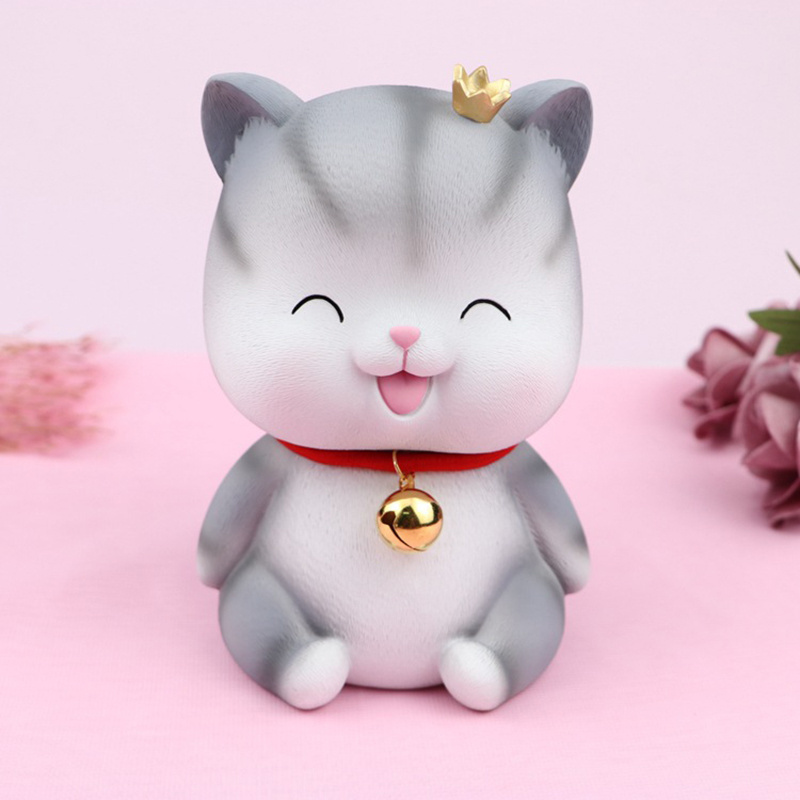 Wholesales New Cute Cat Piggy Bank Home Desktop Decoration Money Boxe Kids Present Kitty Coin Saving Bank Cartoon Money Jar