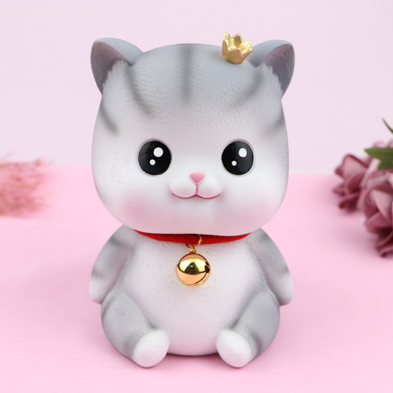 Wholesales New Cute Cat Piggy Bank Home Desktop Decoration Money Boxe Kids Present Kitty Coin Saving Bank Cartoon Money Jar