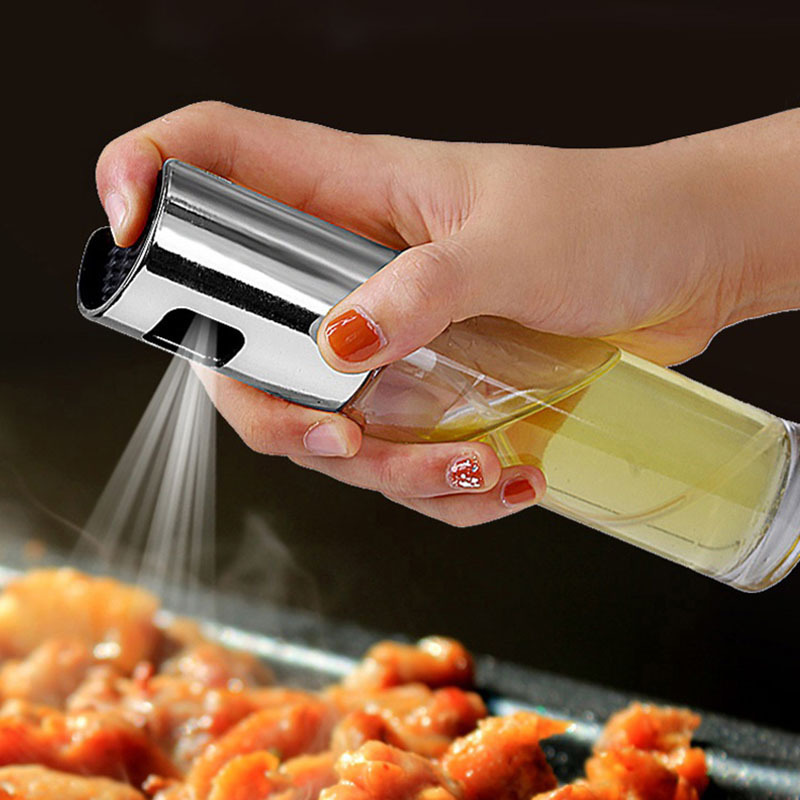 Wholesale Glass Oil Spray Bottle High Pressure Kitchen Cooking BBQ Oil Sprayer Bottle Household Air Fryer Olive Oil Pot Spray