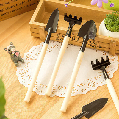 Wholesale Hot Sell 3-Piece Mini Garden Tool Set Home Office Handheld Rake Shovel Spade Kids' Plant Flower Care DIY Garden Tools