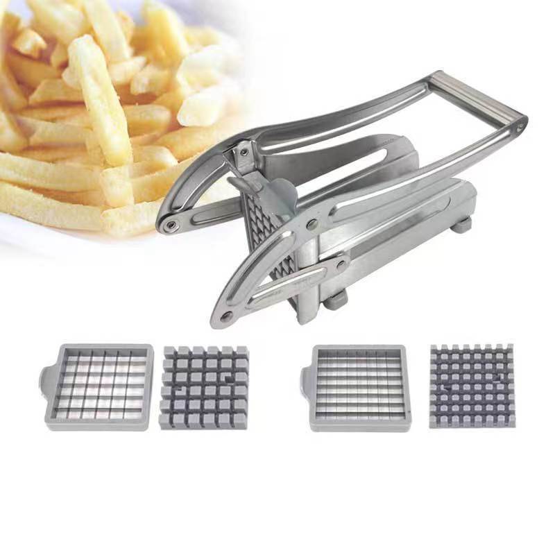 Factory Supply Hot Sale Stainless Steel Potato Slicer French Fry Cutter Manual Vegetable Potato Shredder Kitchen Chipper Machine