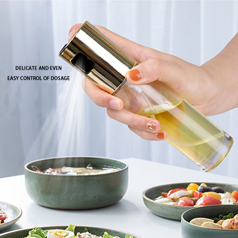 Wholesale Glass Oil Spray Bottle High Pressure Kitchen Cooking BBQ Oil Sprayer Bottle Household Air Fryer Olive Oil Pot Spray