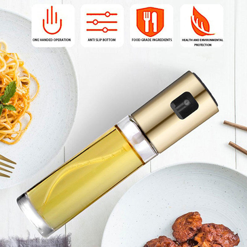 Wholesale Glass Oil Spray Bottle High Pressure Kitchen Cooking BBQ Oil Sprayer Bottle Household Air Fryer Olive Oil Pot Spray