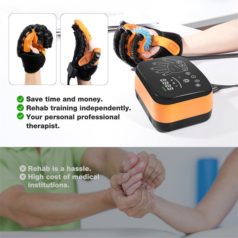 XL Rehabilitation Robotic Gloves Hand Finger Exercise Equipment Massager Features Stroke Hemiplegia Cerebral Palsy Arthritis