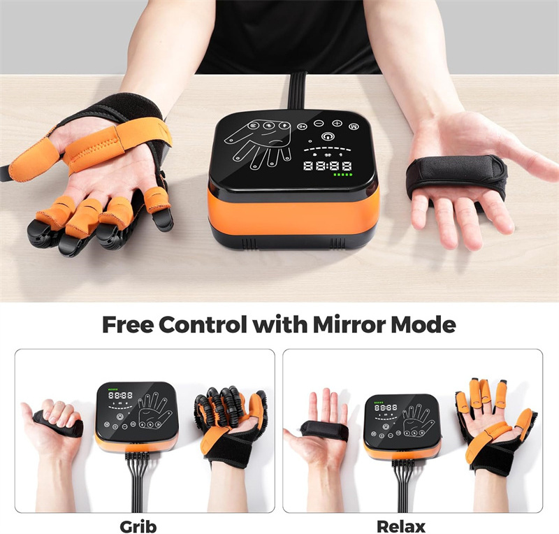 XL Rehabilitation Robotic Gloves Hand Finger Exercise Equipment Massager Features Stroke Hemiplegia Cerebral Palsy Arthritis