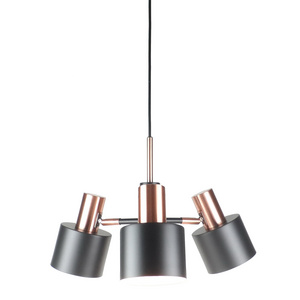 Modern E27 metal pendant light or ceiling 3-light with adjustable heads