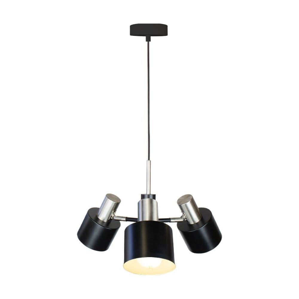 Modern E27 metal pendant light or ceiling 3-light with adjustable heads