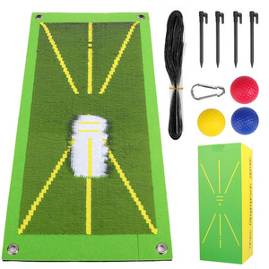 Factory Hot -selling golf swing trajectory Mat Set Golf strike Pad Practice hitting mark direction detection Mat