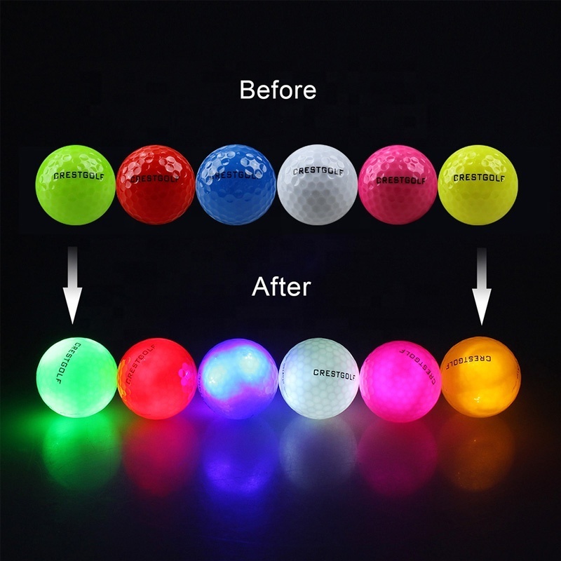 6Pcs/Box Light Up Glow In The Dark Night LED Golf Balls