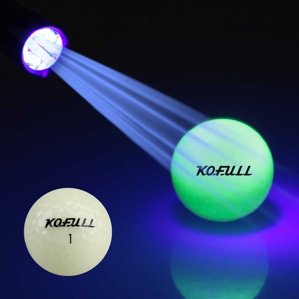 Hot Seller Ball 6Pcs/Pack Light Up Night Luminous Glow In The Dark Fluorescent Golf Balls