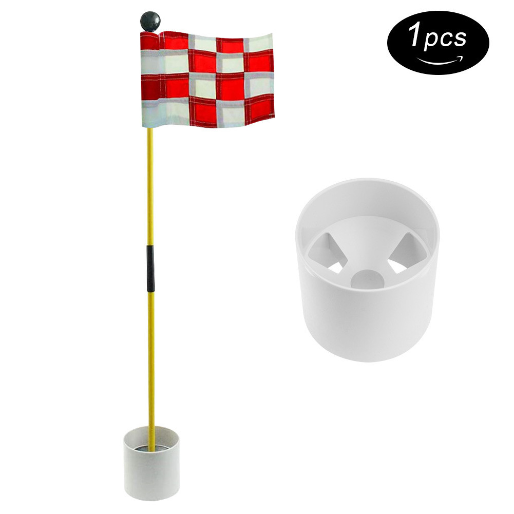 Crestgolf Golf Putter practice green flags Golf practice flagpole detachable golf flagpole hole cup combination set