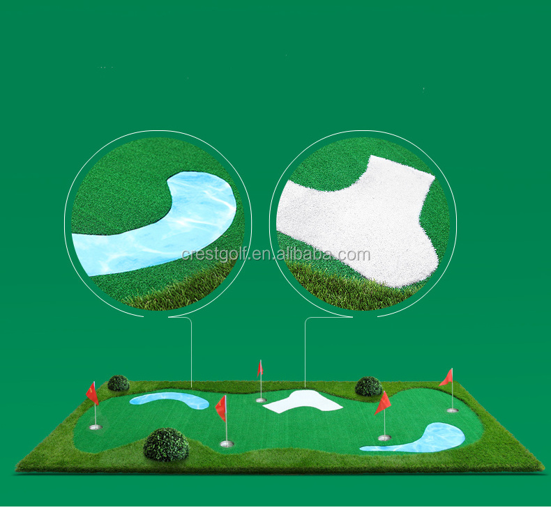 PGM Golf Putting Green Artificial Grass Mini Golf Course Bunker Puddle