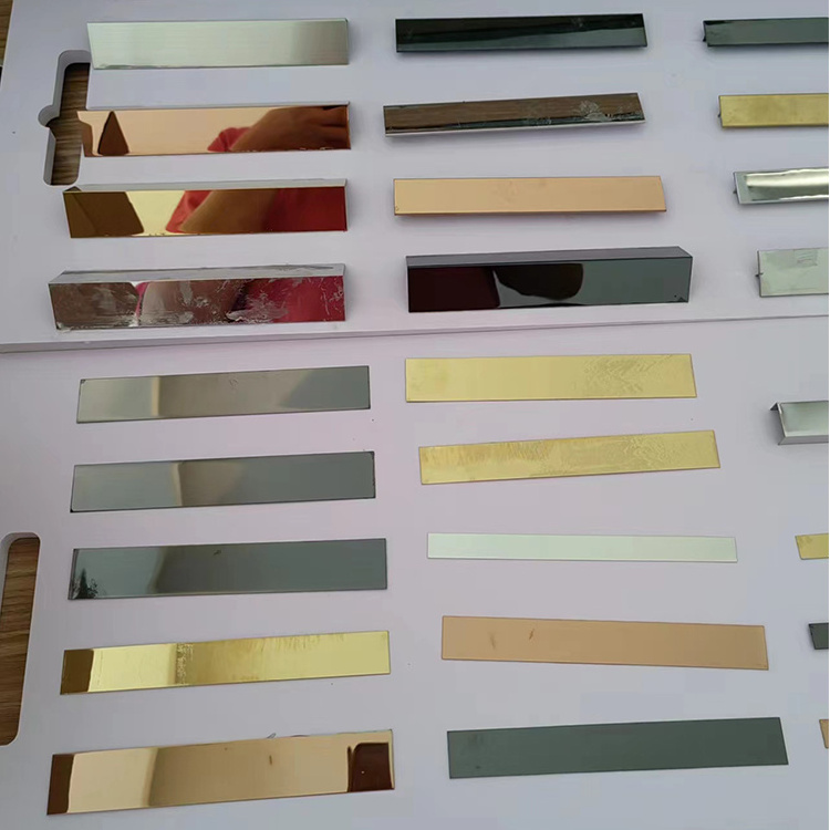 High Quality Convenient Wall Ceiling Edging Decorative Strip Stainless steel tile trim for Wall Sticker Background