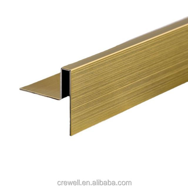 FoShan Crewell  Stainless Steel Tile Trim For Bathroom Home Decor Wall Decoration Trim Strips 304 Luxury Tile Profiles