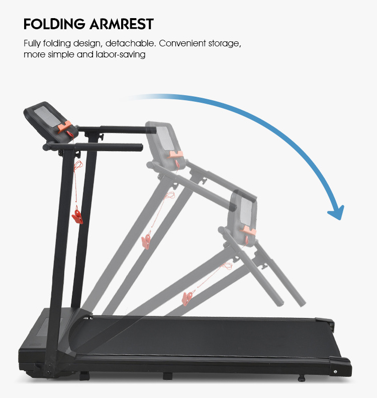 convenient easy to store and take treadmill compact foldable track  for home portable to work workout to keep healthy