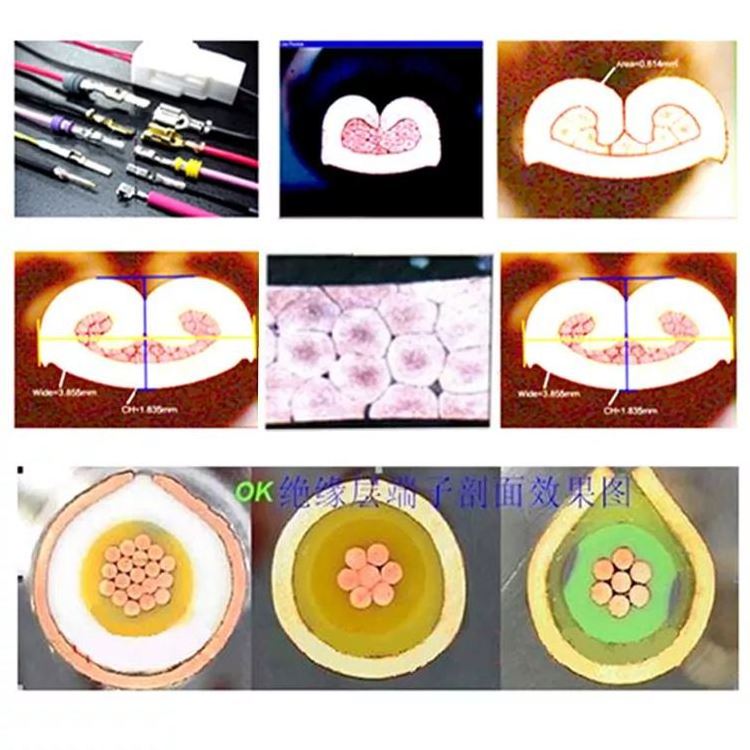 Wire harness terminal connector analysis system tester crimping cross section desktop terminal cross section analyzer machine