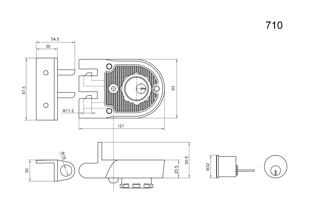 CRITERION Factory wholesale Zinc Alloy Outdoor Rim Lock High Security Night Latch Jimmy Proof Lock