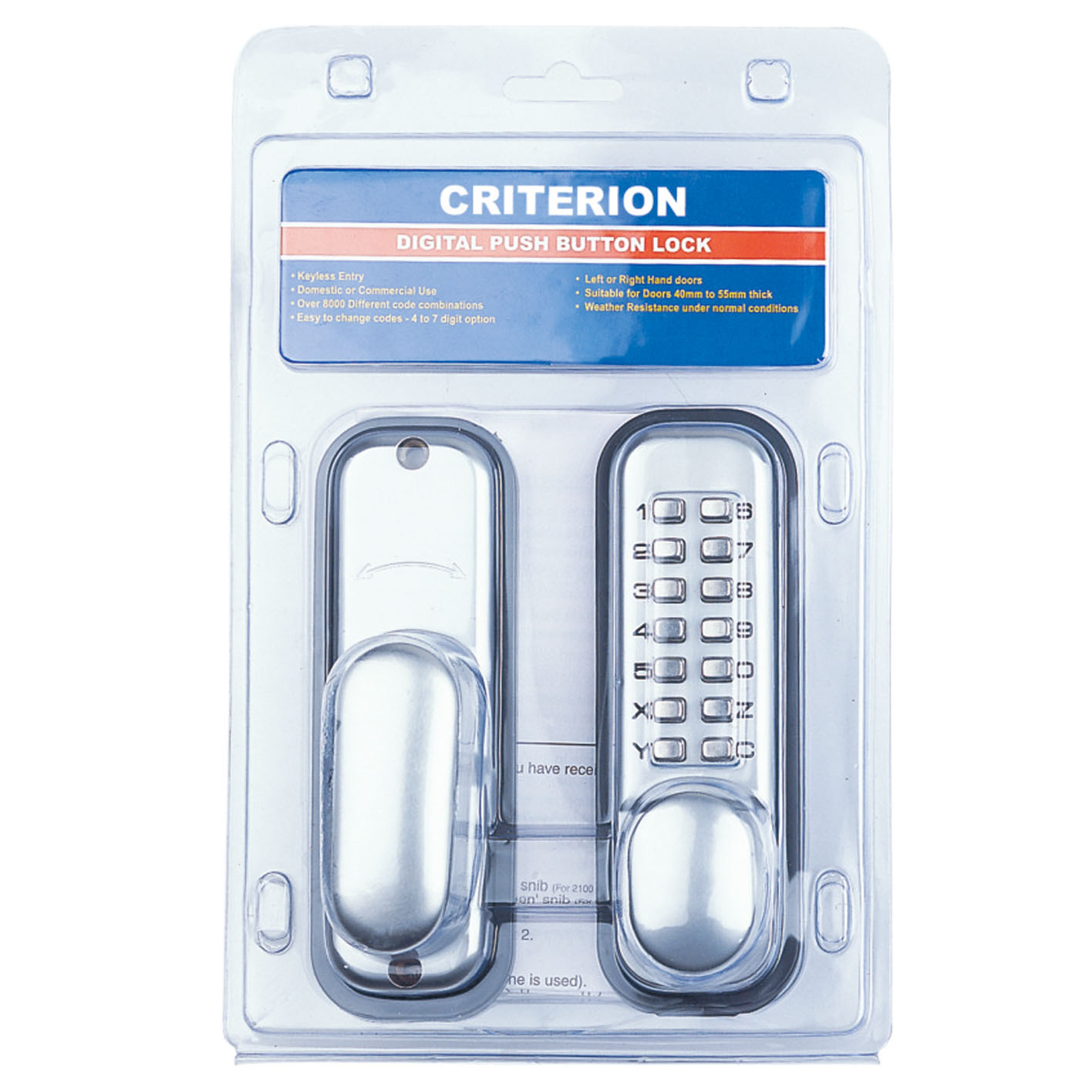 CRITERION Mechanical Digital Entry Code Keyless Keypad mechanical push button gate lock